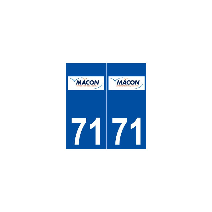 71 Mâcon logo autocollant plaque stickers ville