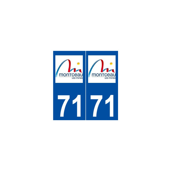 71 Montceau-les-Mines logo autocollant plaque stickers ville