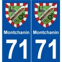 71 Montchanin blason autocollant plaque stickers ville