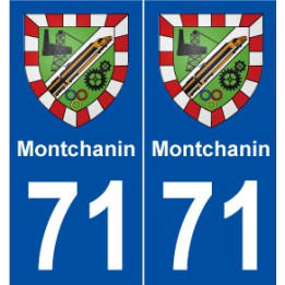 71 Montchanin blason autocollant plaque stickers ville