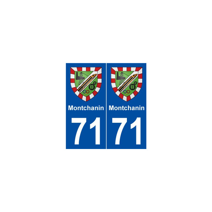 71 Montchanin blason autocollant plaque stickers ville
