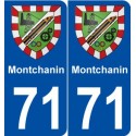 71 Montchanin blason autocollant plaque stickers ville