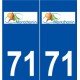 71 Montchanin logo autocollant plaque stickers ville