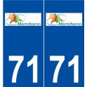 71 Montchanin logo autocollant plaque stickers ville