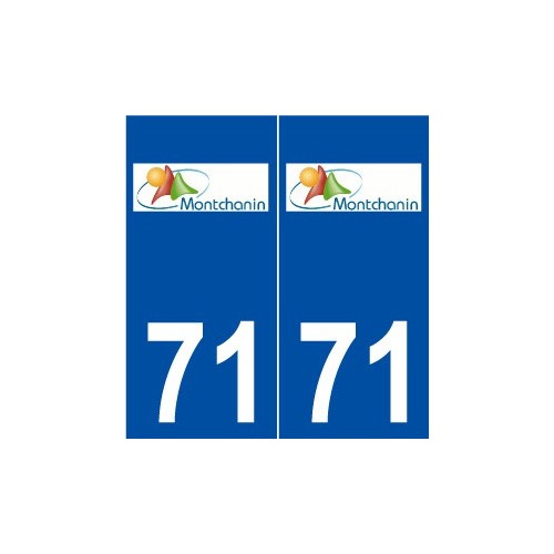 71 Montchanin logo autocollant plaque stickers ville