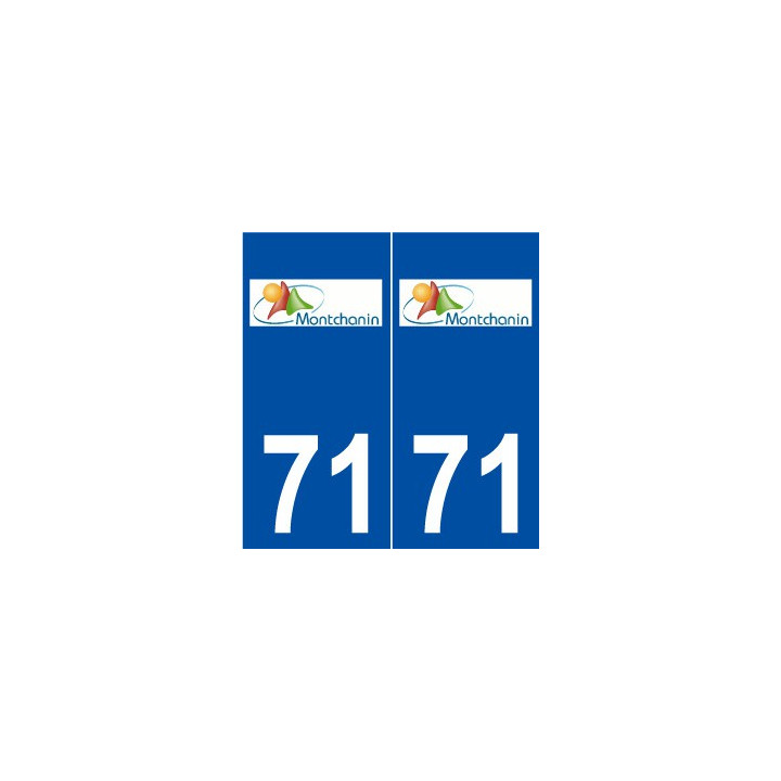 71 Montchanin logo autocollant plaque stickers ville