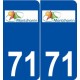 71 Montchanin logo autocollant plaque stickers ville