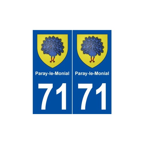 71 Paray-le-Monial blason autocollant plaque stickers ville