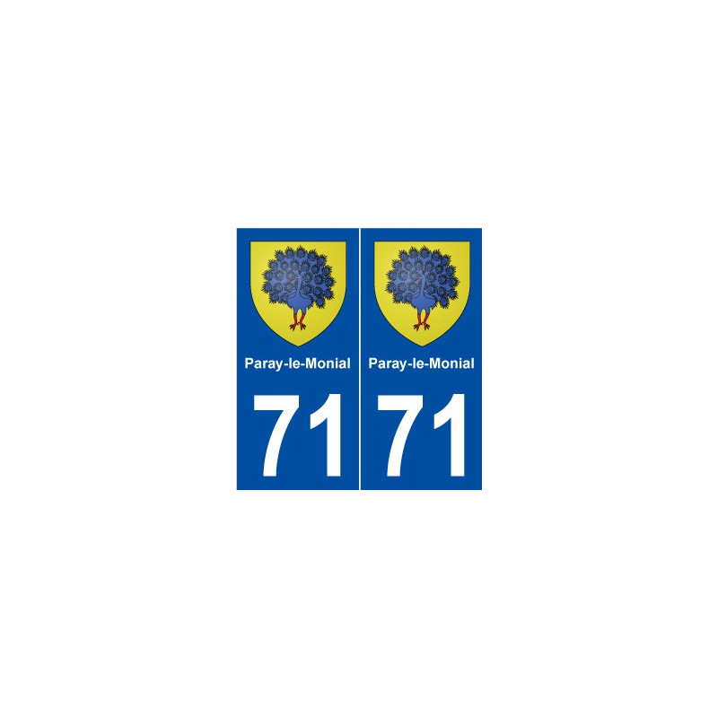 71 Paray-le-Monial blason autocollant plaque stickers ville