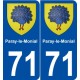71 Paray-le-Monial blason autocollant plaque stickers ville