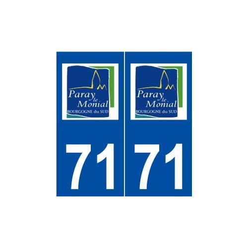 71 Paray-le-Monial logo autocollant plaque stickers ville