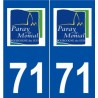 71 Paray-le-Monial logo autocollant plaque stickers ville