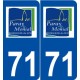 71 Paray-le-Monial logo autocollant plaque stickers ville