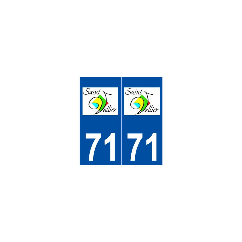 71 Saint-Vallier logo autocollant plaque stickers ville