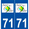 71 Saint-Vallier logo autocollant plaque stickers ville