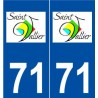 71 Saint-Vallier logo autocollant plaque stickers ville