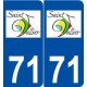 71 Saint-Vallier logo autocollant plaque stickers ville