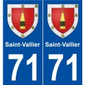 71 Saint-Vallier blason autocollant plaque stickers ville