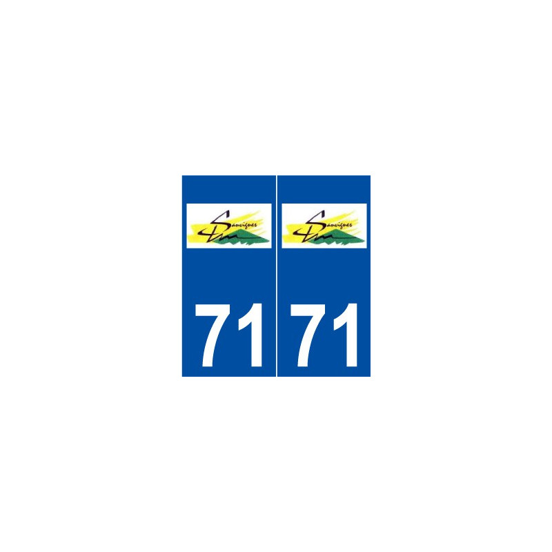 71 Sanvignes-les-Mines logo autocollant plaque stickers ville