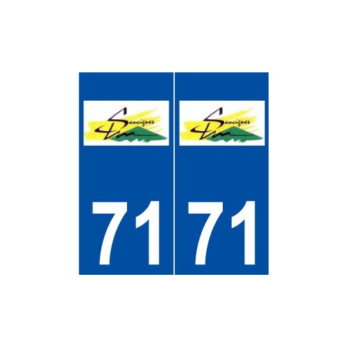 71 Sanvignes-les-Mines logo autocollant plaque stickers ville