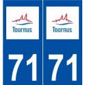 71 Tournus logo autocollant plaque stickers ville