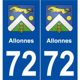 72 Allonnes blason autocollant plaque stickers ville