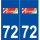 72 Allonnes logo autocollant plaque stickers ville