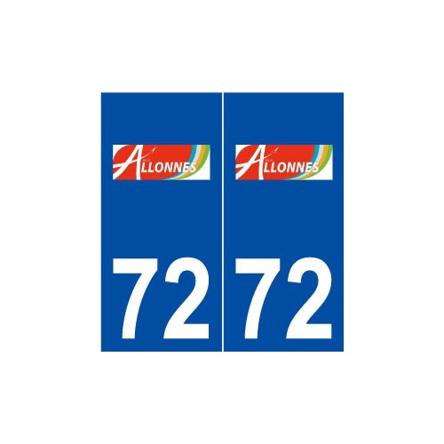 72 Allonnes logo autocollant plaque stickers ville