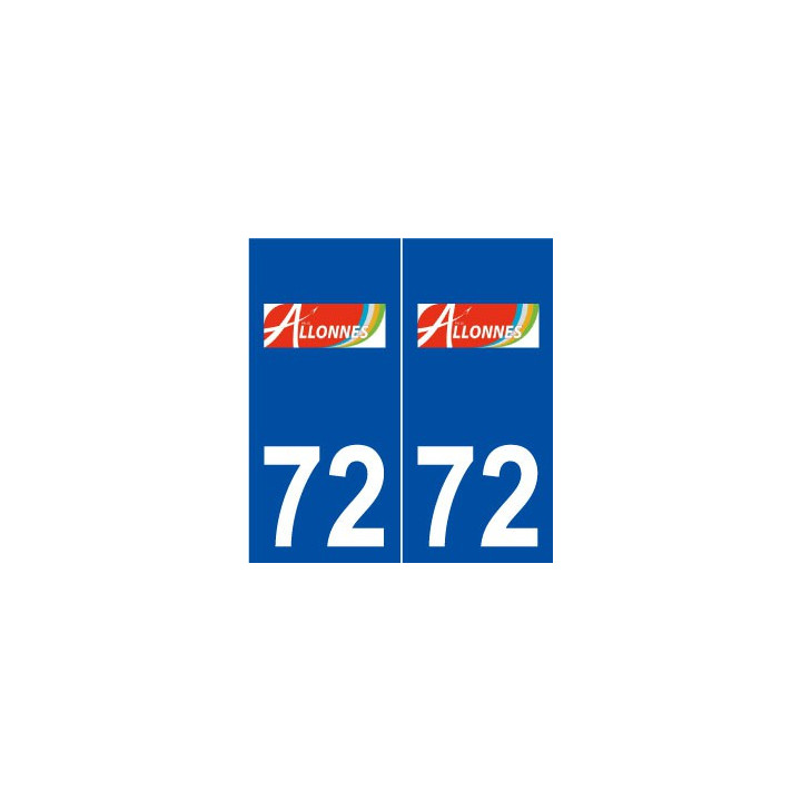 72 Allonnes logo autocollant plaque stickers ville