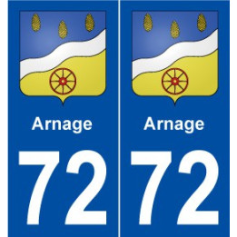 72 Arnage blason autocollant plaque stickers ville