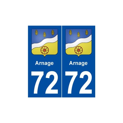 72 Arnage blason autocollant plaque stickers ville