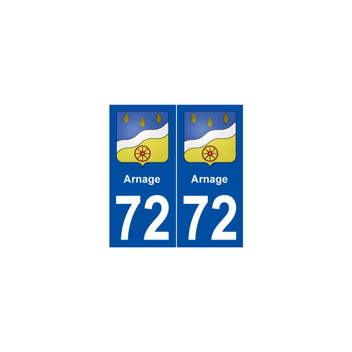 72 Arnage blason autocollant plaque stickers ville