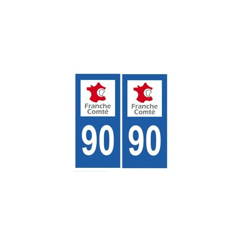 90 Territoire de Belfort autocollant plaque