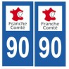 90 Territoire de Belfort sticker plate