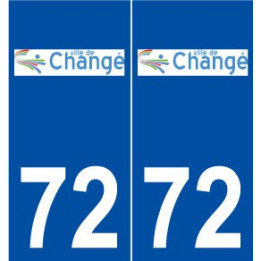 72 Changé logo autocollant plaque stickers ville