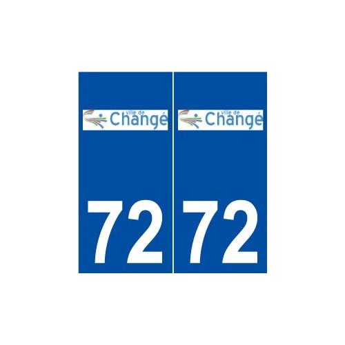 72 Changé logo autocollant plaque stickers ville
