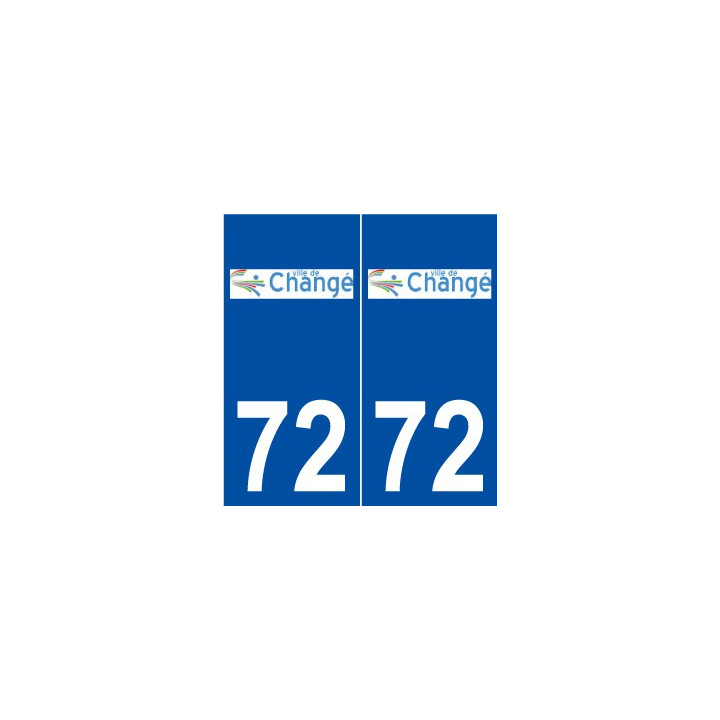 72 Changé logo autocollant plaque stickers ville