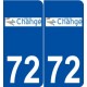 72 Changé logo autocollant plaque stickers ville