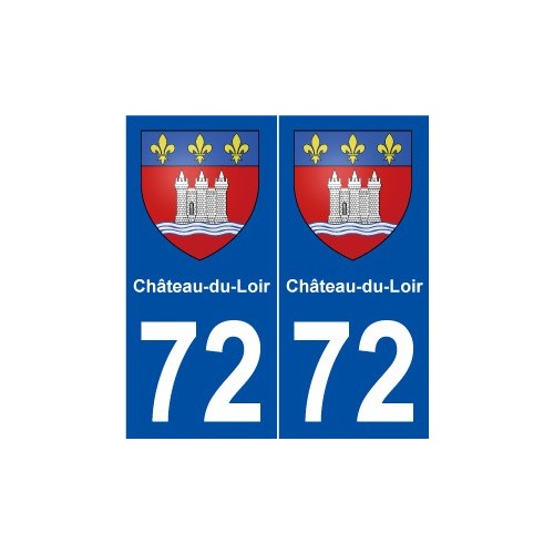 72 Château-du-Loir blason autocollant plaque stickers ville