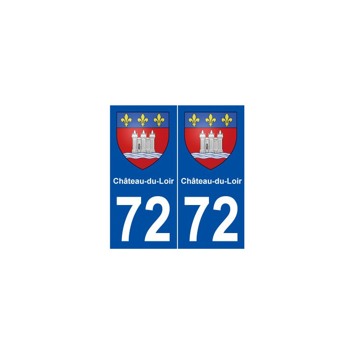 72 Château-du-Loir blason autocollant plaque stickers ville