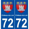 72 Château-du-Loir blason autocollant plaque stickers ville