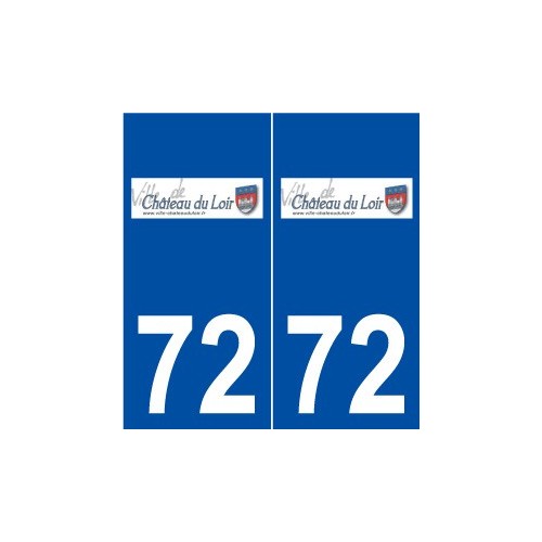 72 Château-du-Loir logo autocollant plaque stickers ville