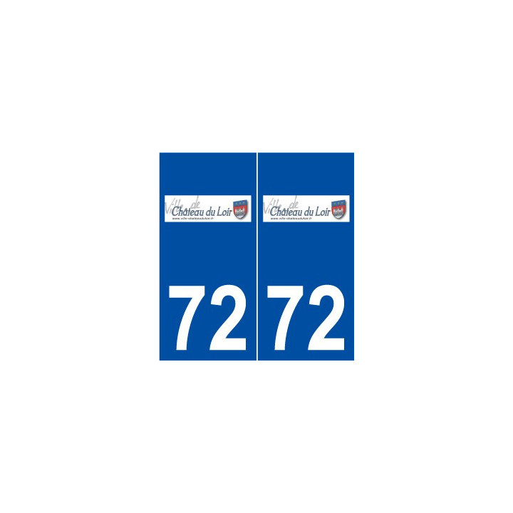 72 Château-du-Loir logo autocollant plaque stickers ville