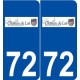 72 Château-du-Loir logo autocollant plaque stickers ville