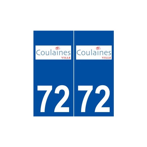 72 Coulaines logo autocollant plaque stickers ville