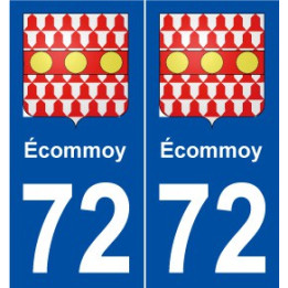 72 Écommoy blason autocollant plaque stickers ville