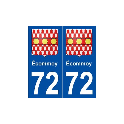 72 Écommoy blason autocollant plaque stickers ville
