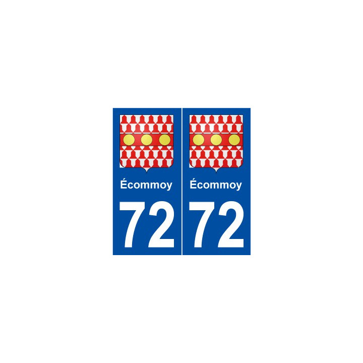 72 Écommoy blason autocollant plaque stickers ville