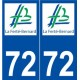 72 La Ferté-Bernard logo autocollant plaque stickers ville