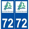 72 La Ferté-Bernard logo autocollant plaque stickers ville